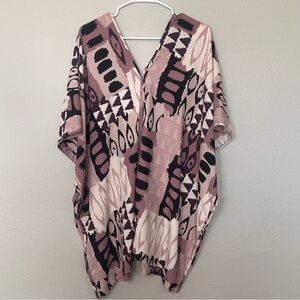 Natori Bukhara Caftan Purple Black and White Size Large Altered